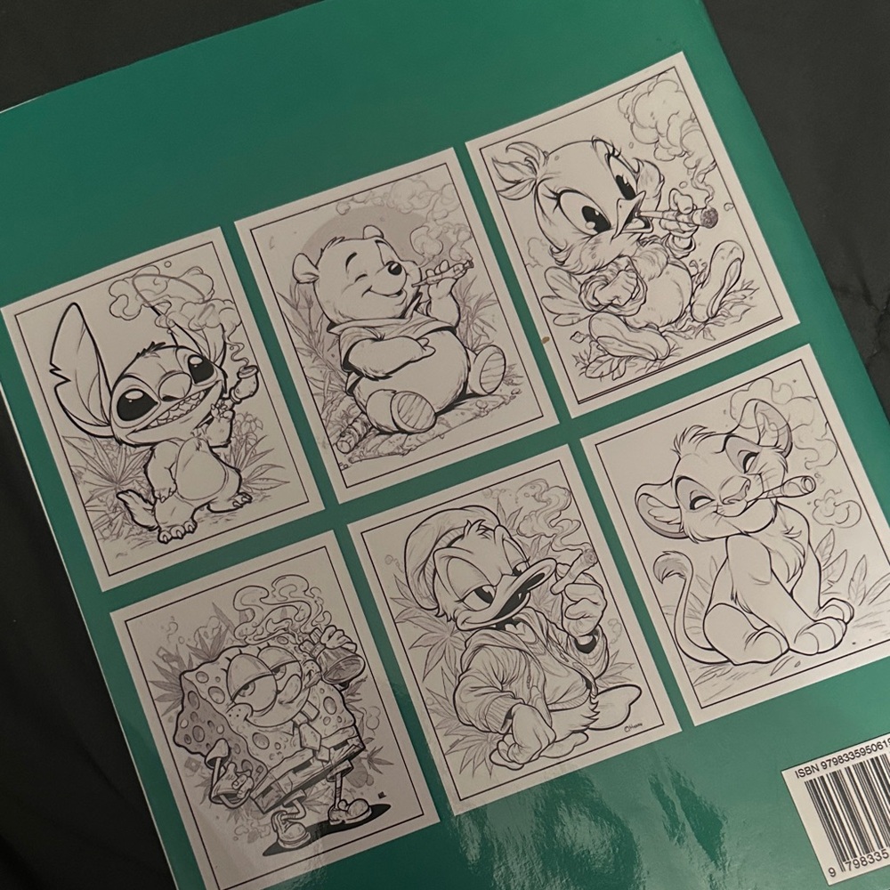 90's Cartoon Adult prop 215 Coloring Book - Picture 2 of 2